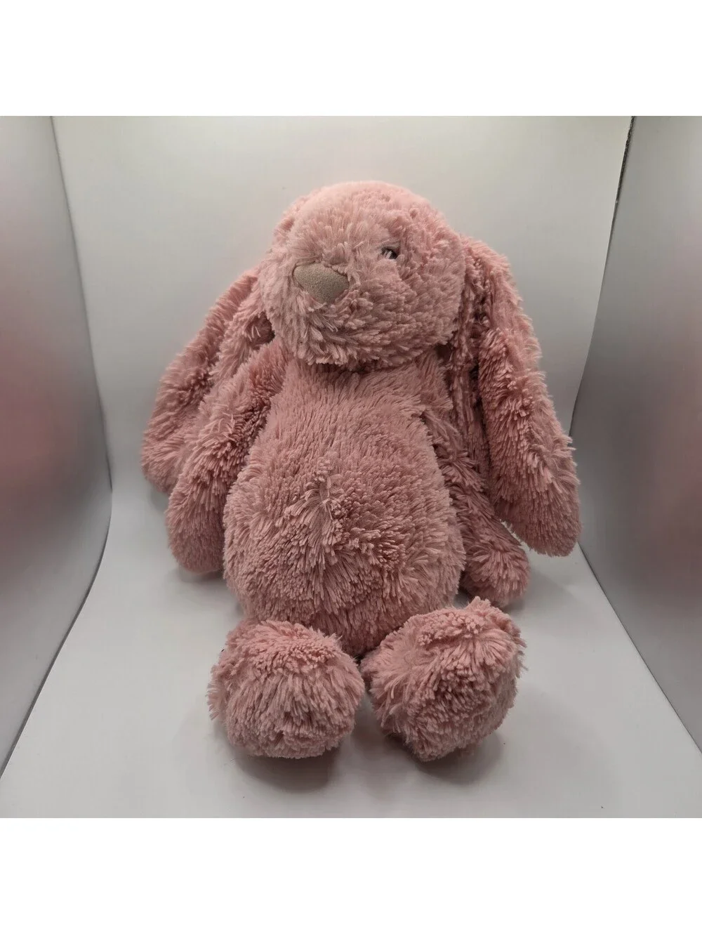 RARE Retired Jellycat London Medium Bashful Bunny Sorrel? Petal? Pink Plush 11”